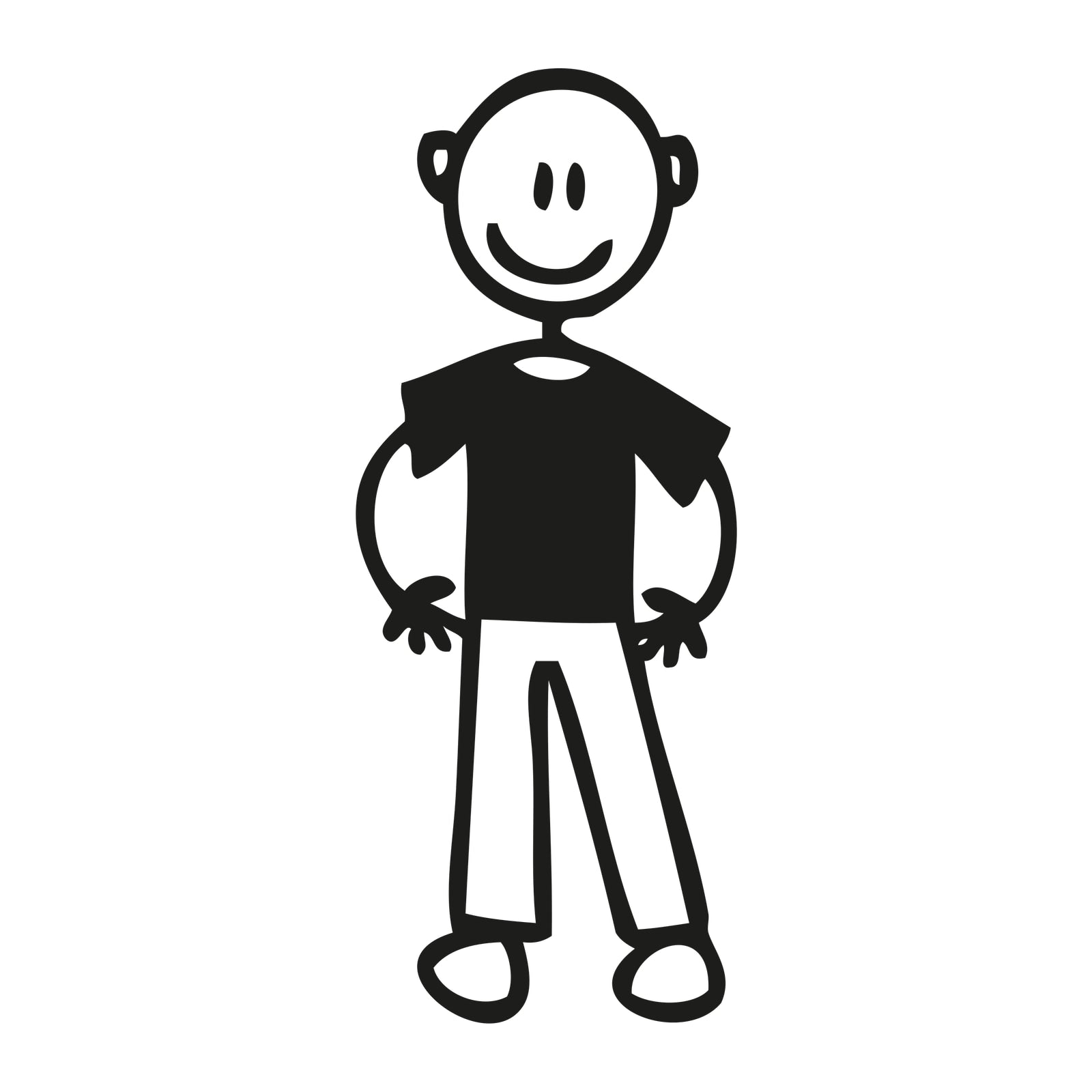 Papà senza capelli - Adesivi Famiglia