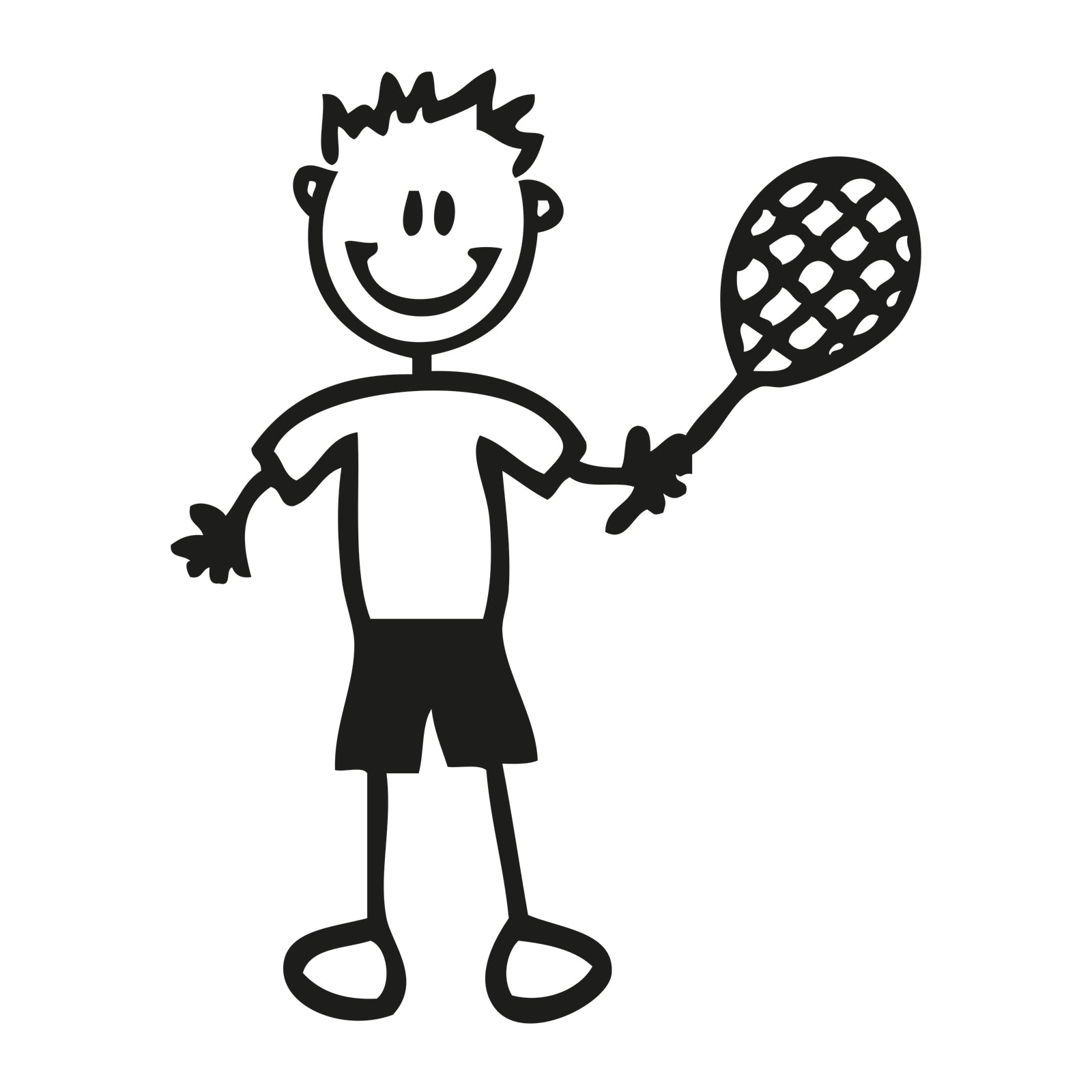 Papà tennista - Adesivi Famiglia