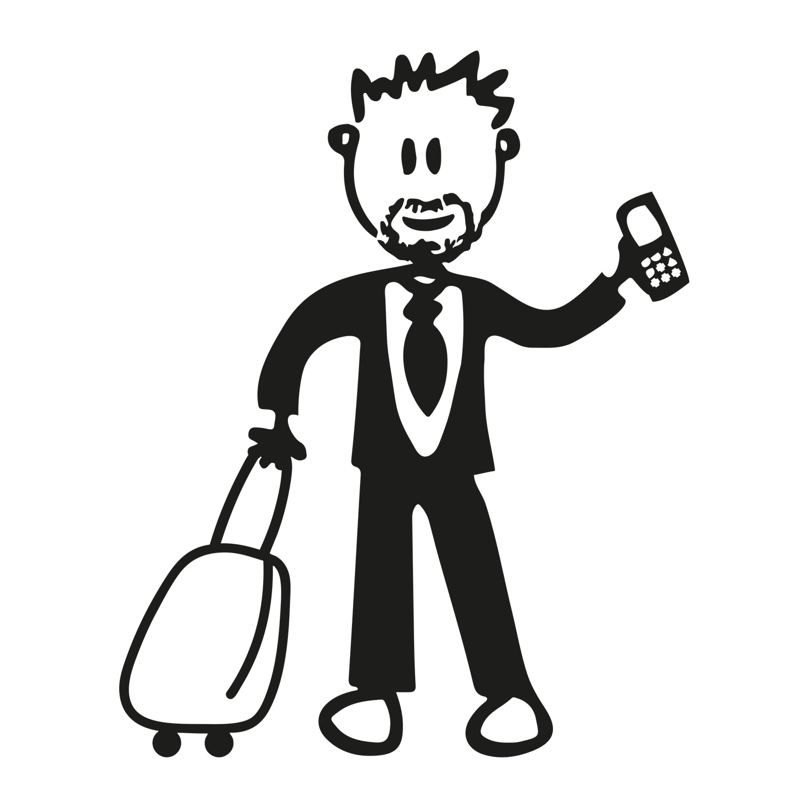 Papà viaggiatore - Adesivi Famiglia