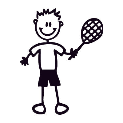 Papà tennista - Adesivi Famiglia
