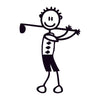 Papà con mazza da golf