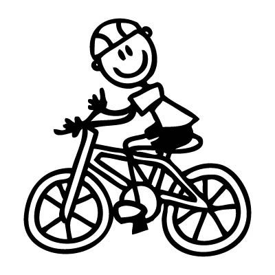 Papà in bicicletta - Adesivi Famiglia