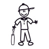 Papà giocatore di cricket