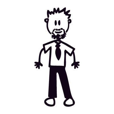 Papà con la barba - Adesivi Famiglia