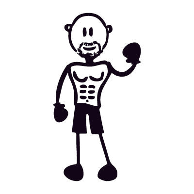 Papà pugile - Adesivi Famiglia