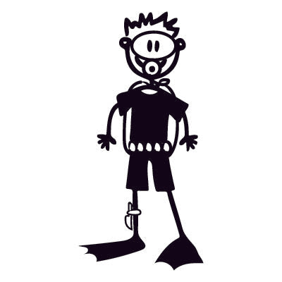 Papà sub - Adesivi Famiglia