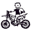 Papà con la moto da cross