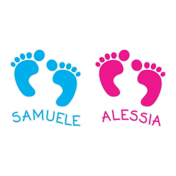 Adesivo "Bebè a bordo" - Piedini