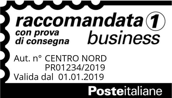 Timbro Posta Raccomandata 1 Business (con prova di consegna)