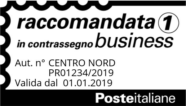 Timbro Posta Raccomandata 1 Business (in contrassegno)