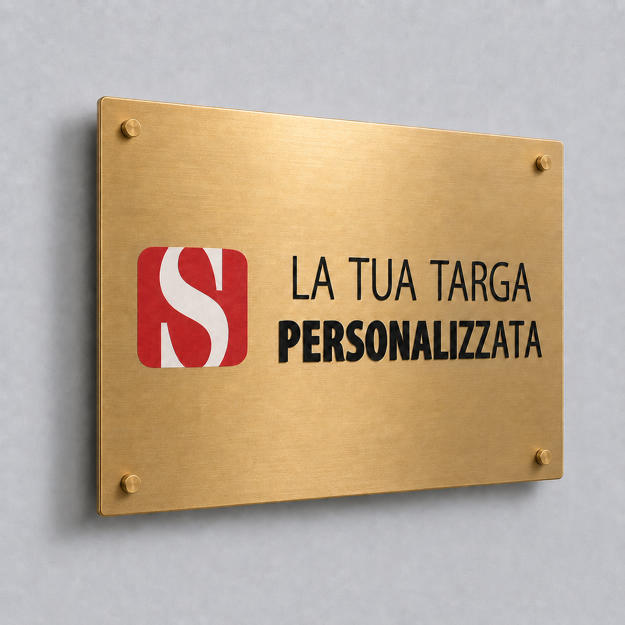 Targa Ottone Orizzontale
