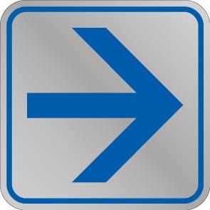 Etichetta adesiva con simbolo "Freccia"