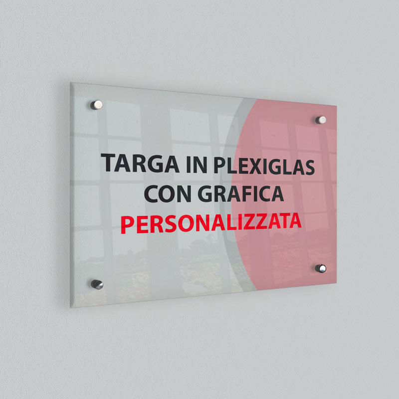 Targa personalizzata in plexiglas