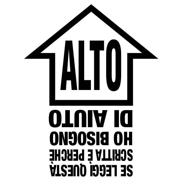 Adesivo "Alto" (italiano)