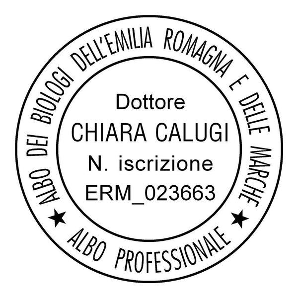 Timbro Albo dei Biologi dell'Emilia Romagna e delle Marche
