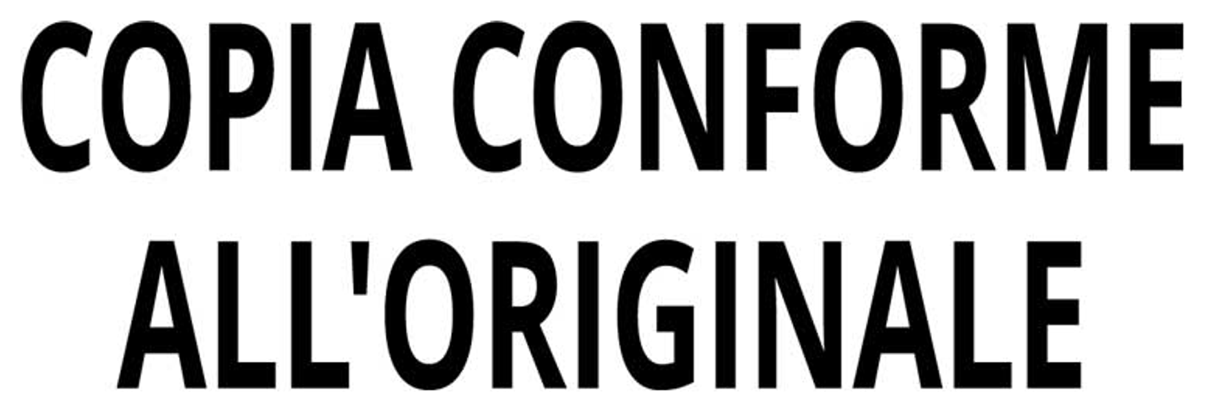 Impronta "Copia conforme all'originale"