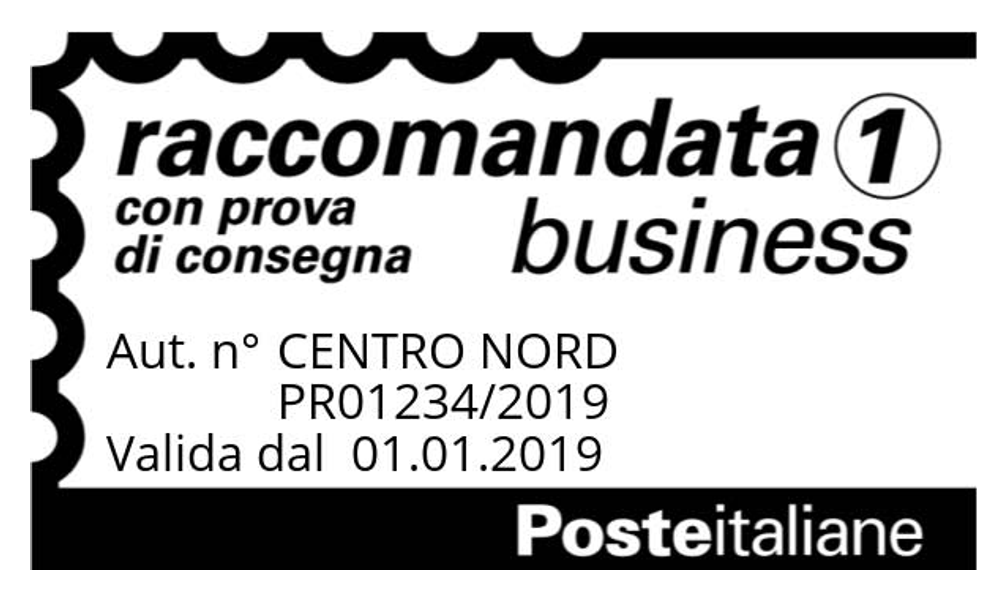 Timbro Posta Raccomandata 1 Business (con prova di consegna)