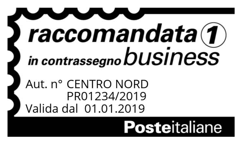 Timbro Posta Raccomandata 1 Business (in contrassegno)