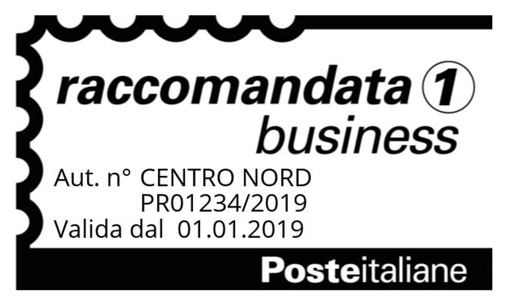 Timbro Posta Raccomandata 1 Business