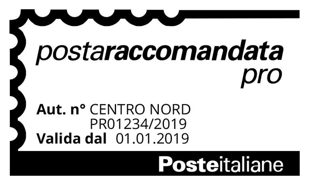 Timbro Posta Raccomandata Pro
