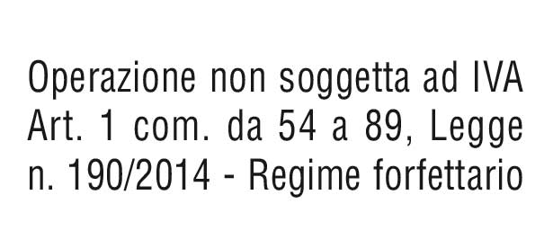 Operazione non soggetta ad IVA