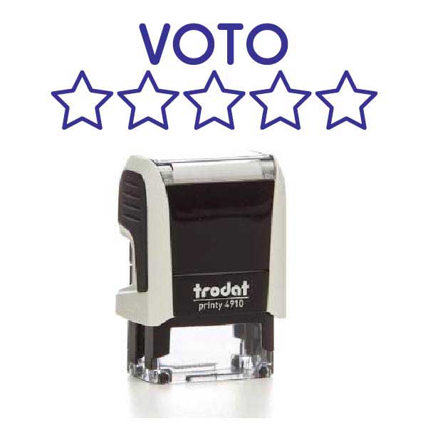 Timbro "Voto da 1 a 5 stelle"