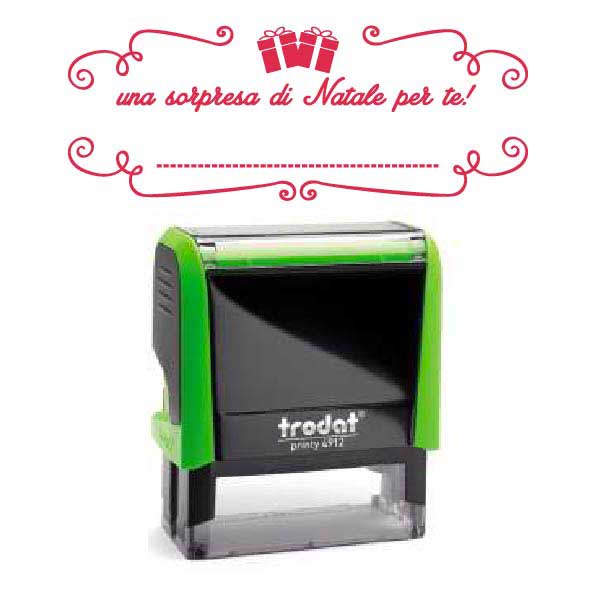 Timbro "una sorpresa di Natale per te!"