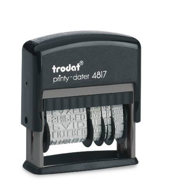 Timbro polinome multiparola con datario Trodat 4817 - 11 diciture