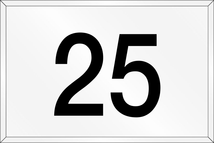 Numero civico in plexiglass standard
