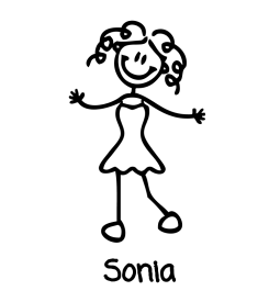 Mamma con abito - Adesivi Famiglia