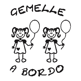 Adesivo "Gemelle a Bordo"