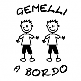 Adesivo "Gemelli a Bordo"