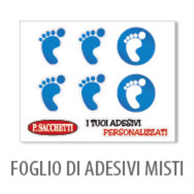 Foglio di adesivi misti