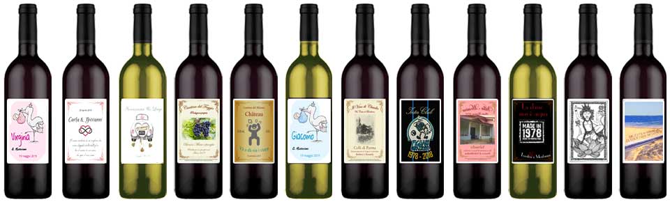 Etichette vino personalizzate Etichette per bottiglie di vino personalizzate